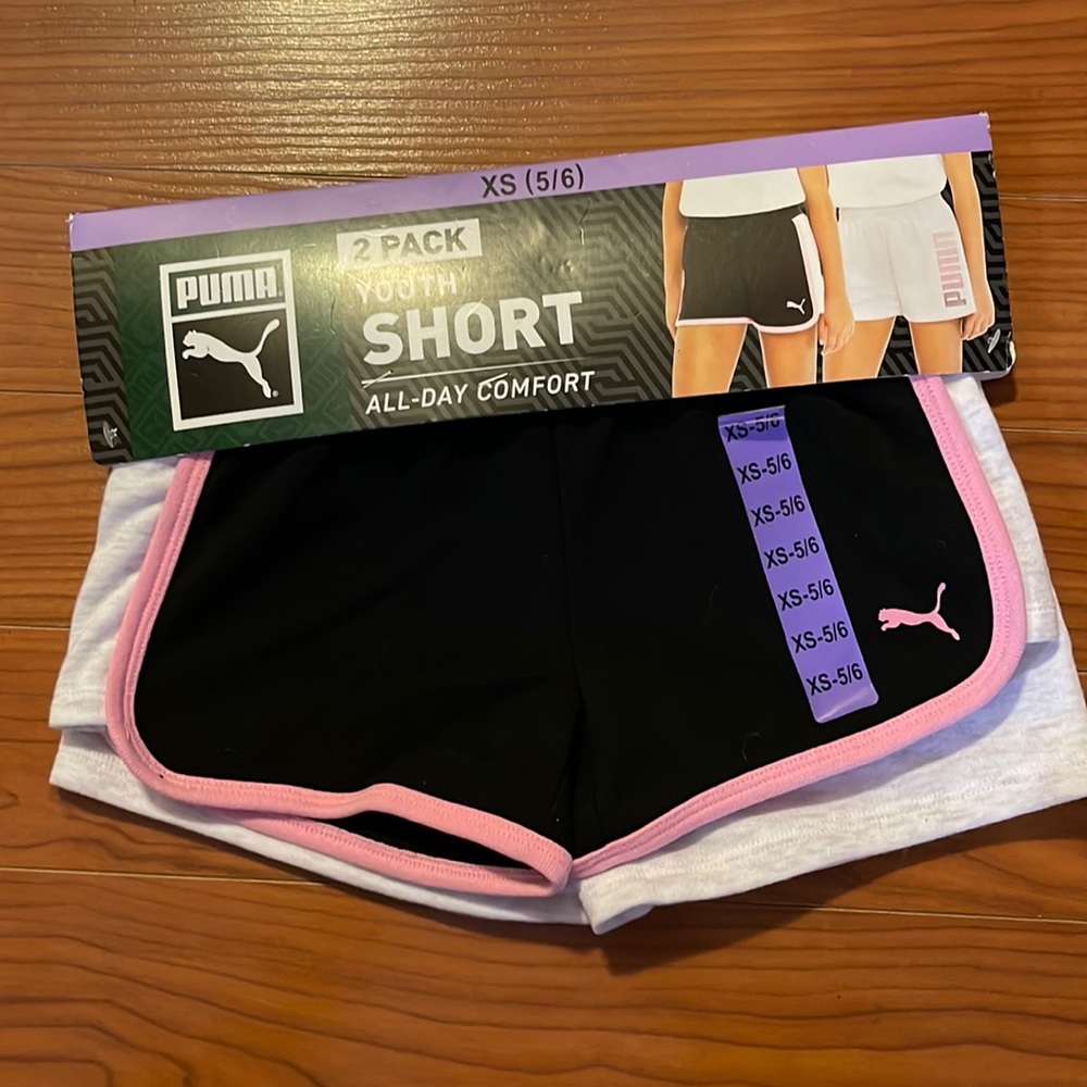 PUMA 2 Pack Youth Shorts ~ Size XS 5/6